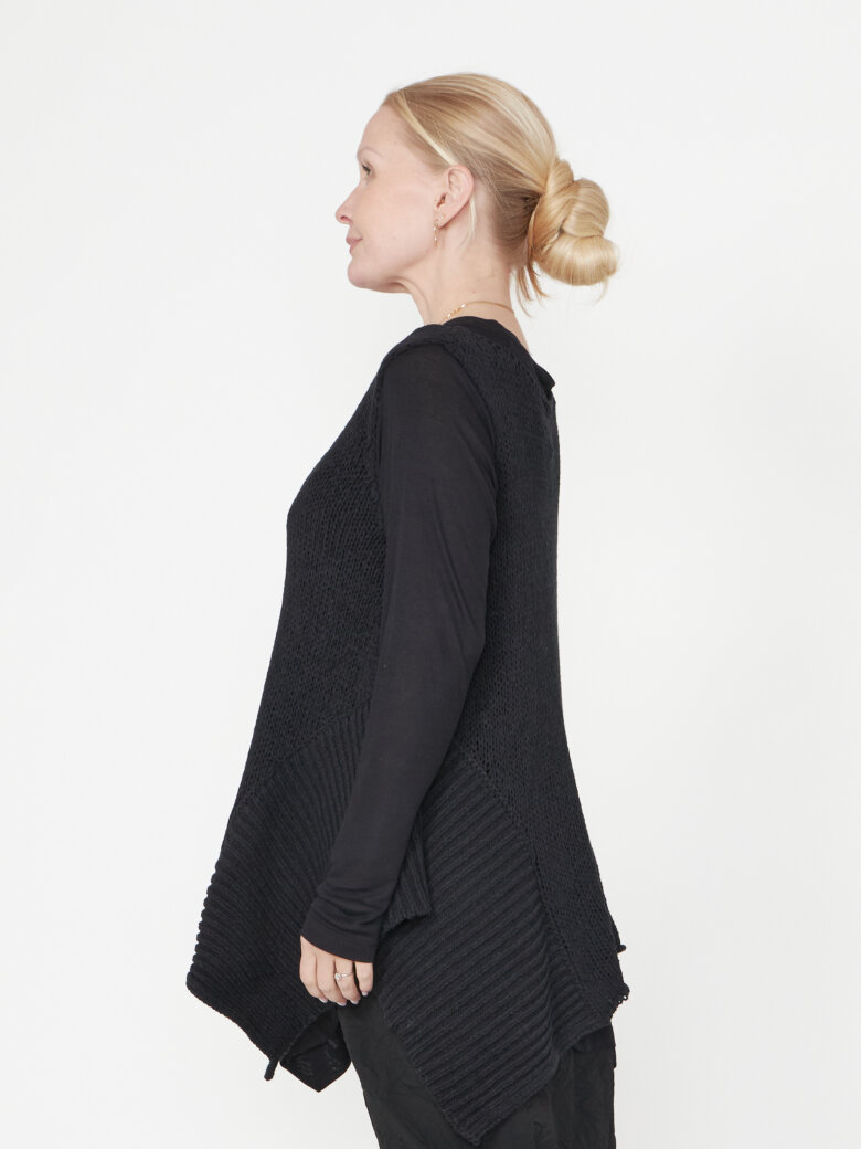 Sort Aarhus - Ærmeløs strikket top