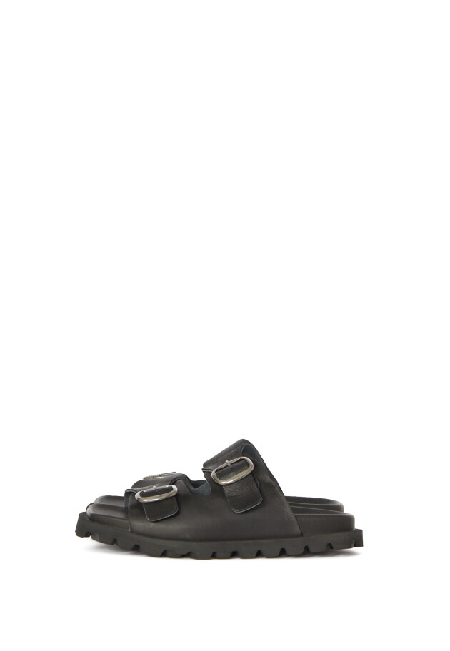 Lofina - Sandal with buckles and a footbed sole