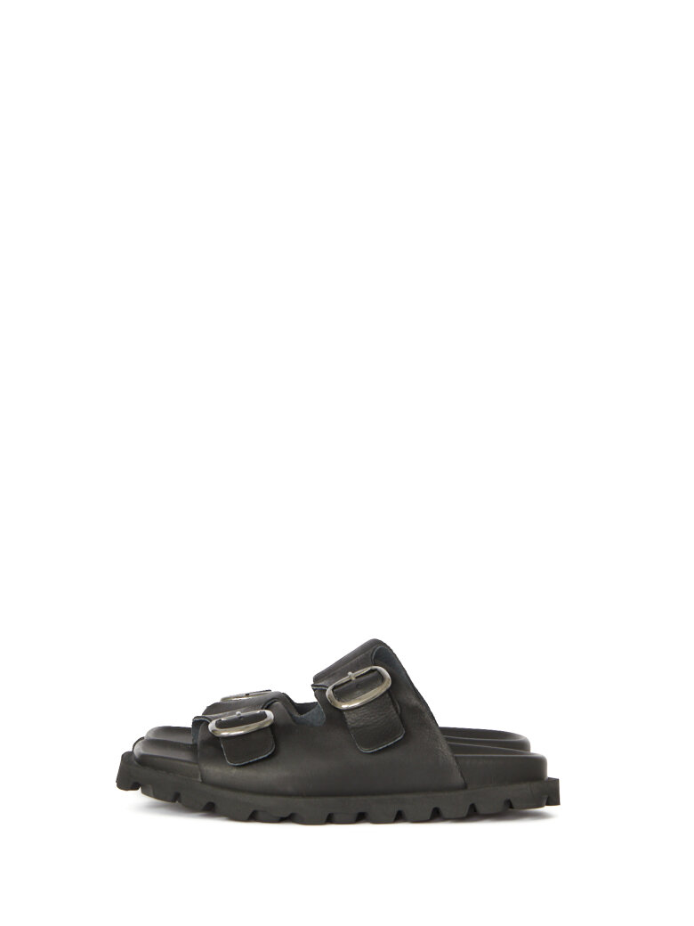 Lofina - Sandal with buckles and a footbed sole