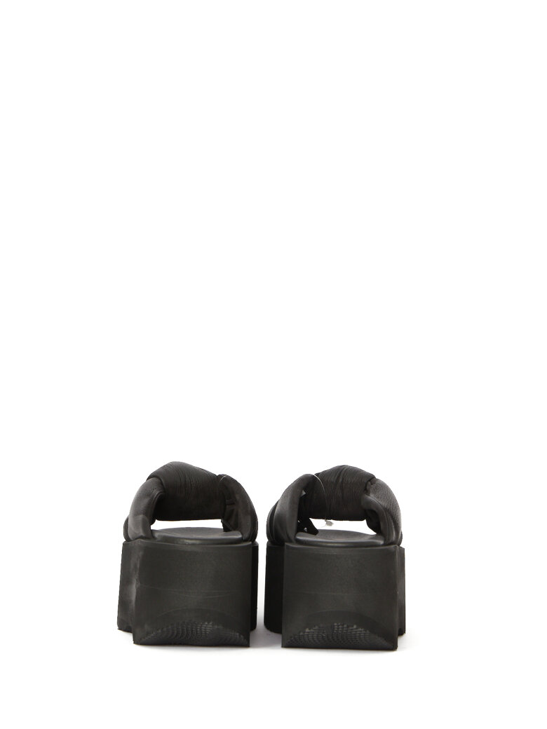 Sort Aarhus - Platform sandal with knot look