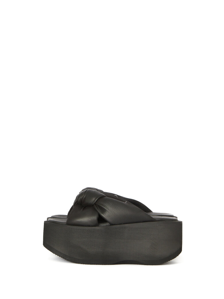 Sort Aarhus - Platform sandal with knot look