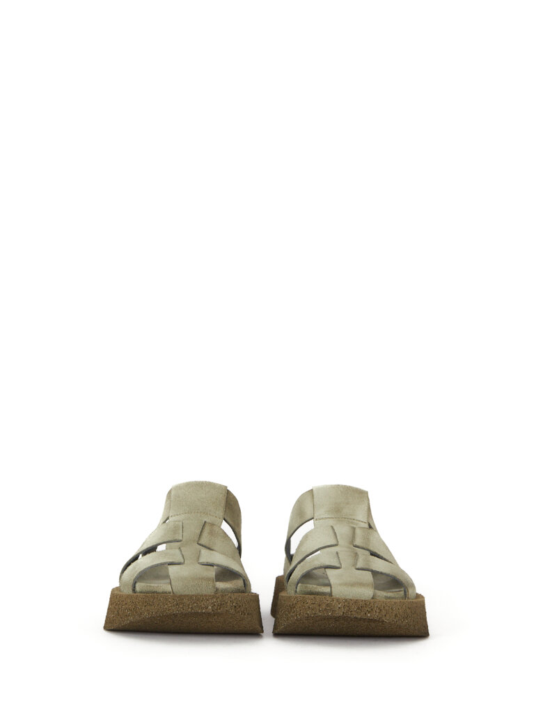 Lofina - Suede sandal with wide straps