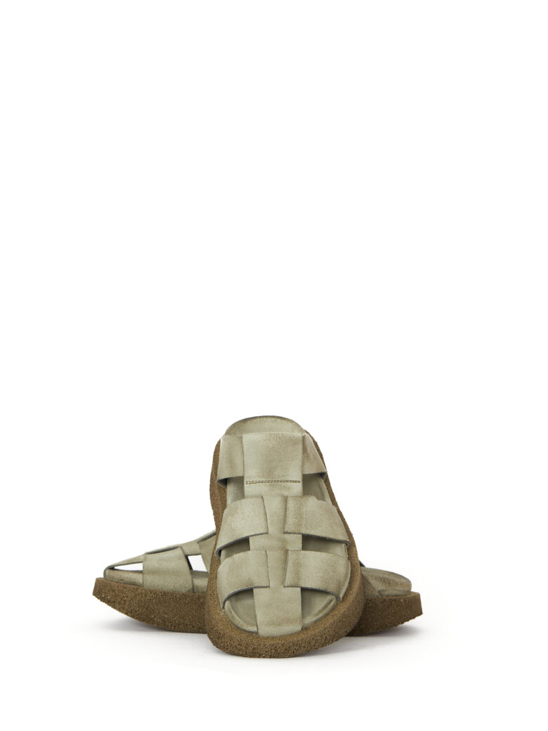 Lofina - Sandal i ruskind med brede remme