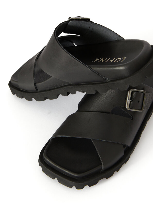 Lofina - Sandal with buckle and a footbed sole