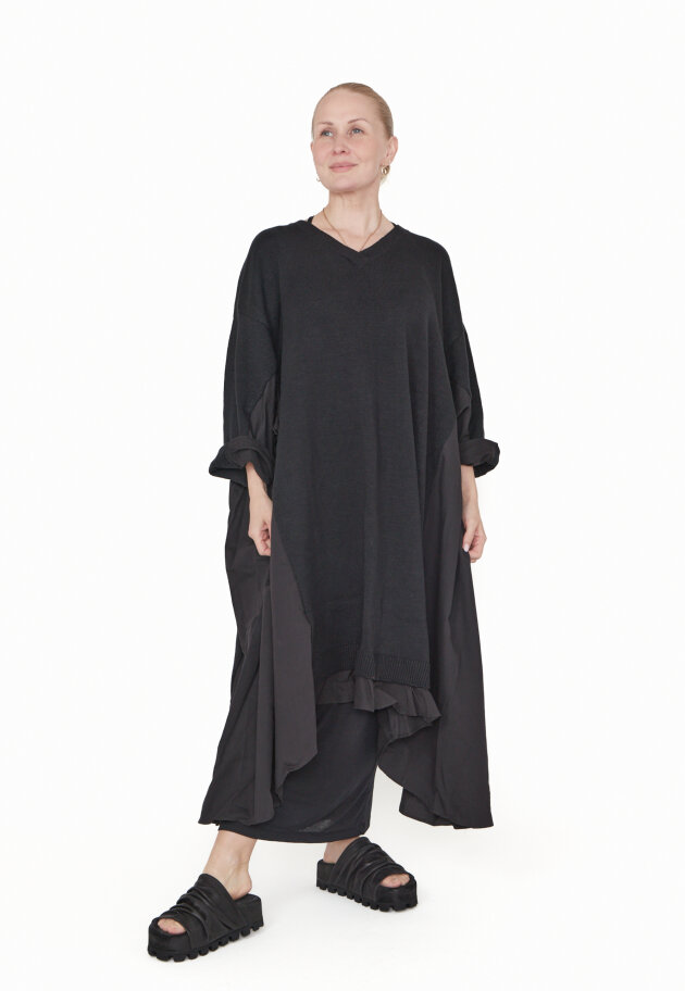 Sort Aarhus - Oversized strikkjole