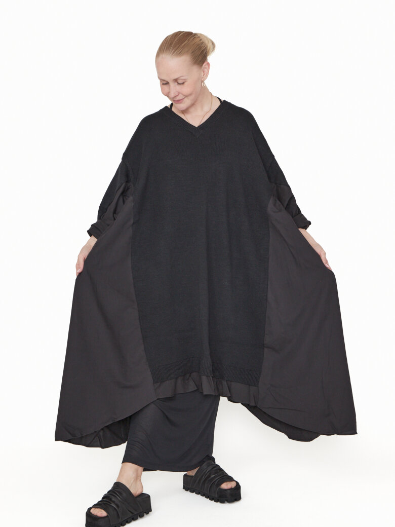 Sort Aarhus - Oversized knit dress