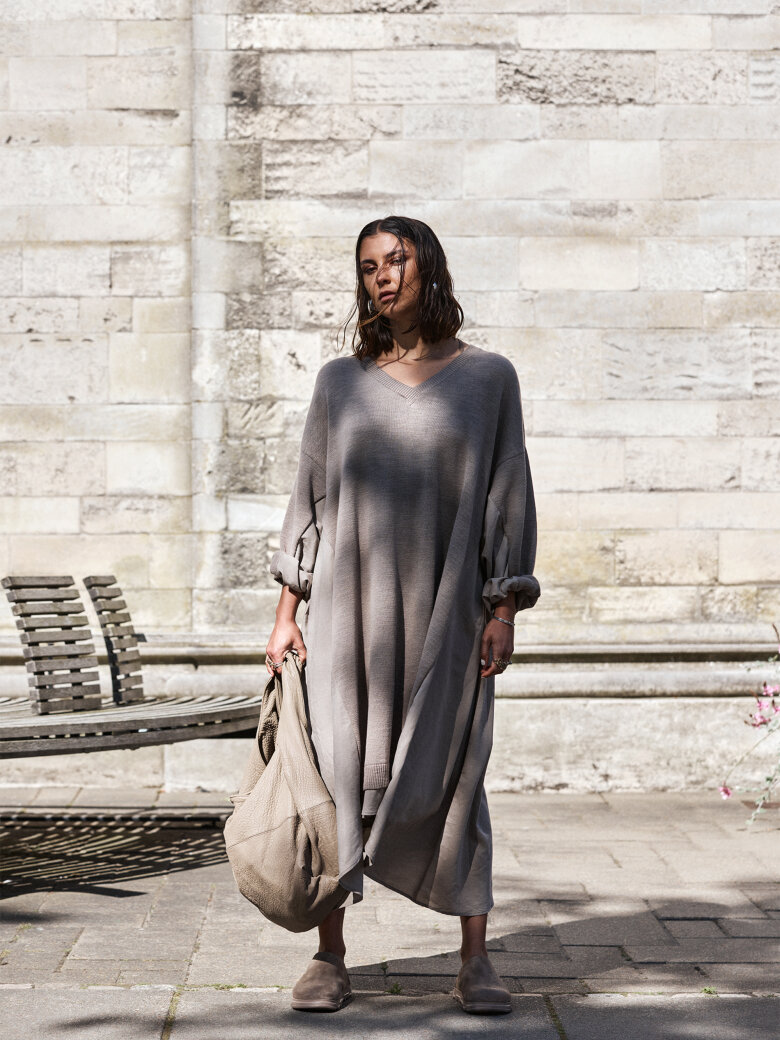 Sort Aarhus - Oversized knit dress