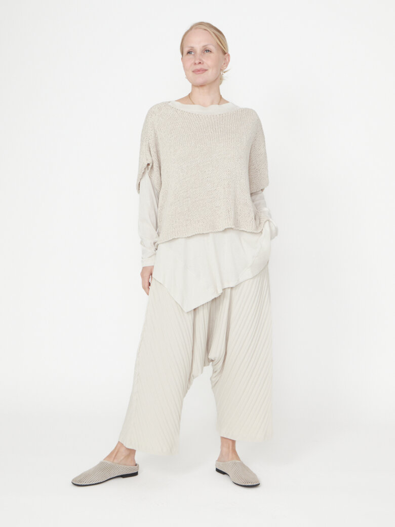 Sort Aarhus - 3/4 baggy pants in rib