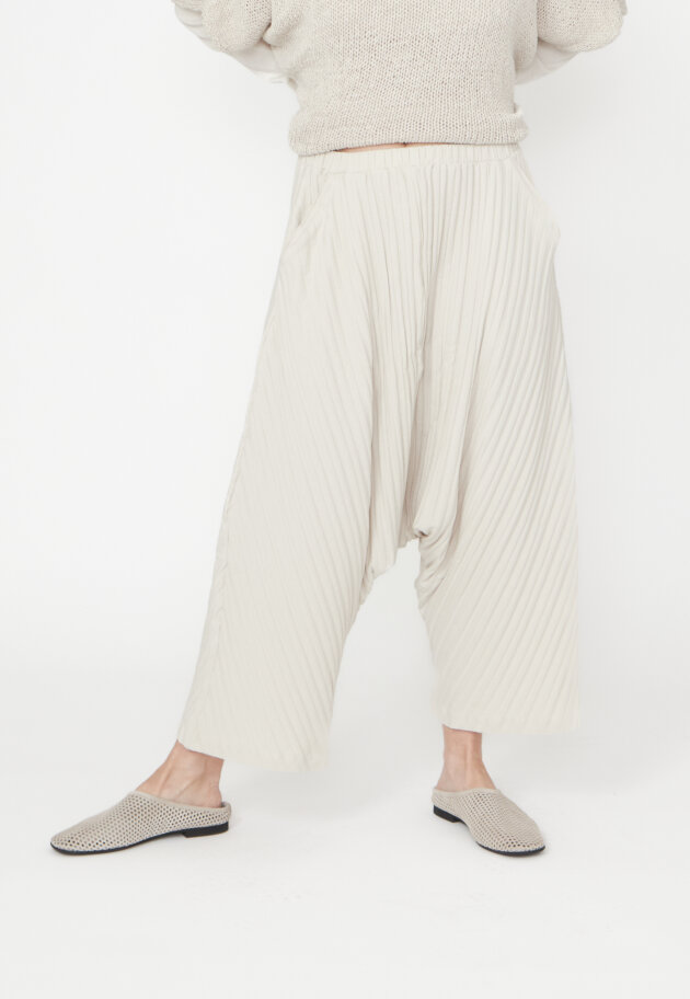 Sort Aarhus - 3/4 baggy pants in rib