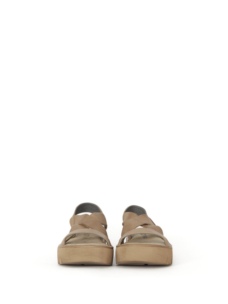 Lofina - Sandal with elastic leather covered straps