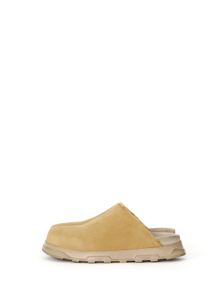 Lofina - Tøffel sandal i pels med fodsengssål