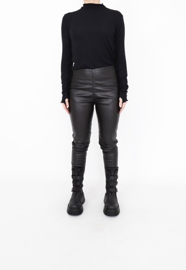 Sort Aarhus - Leather leggings