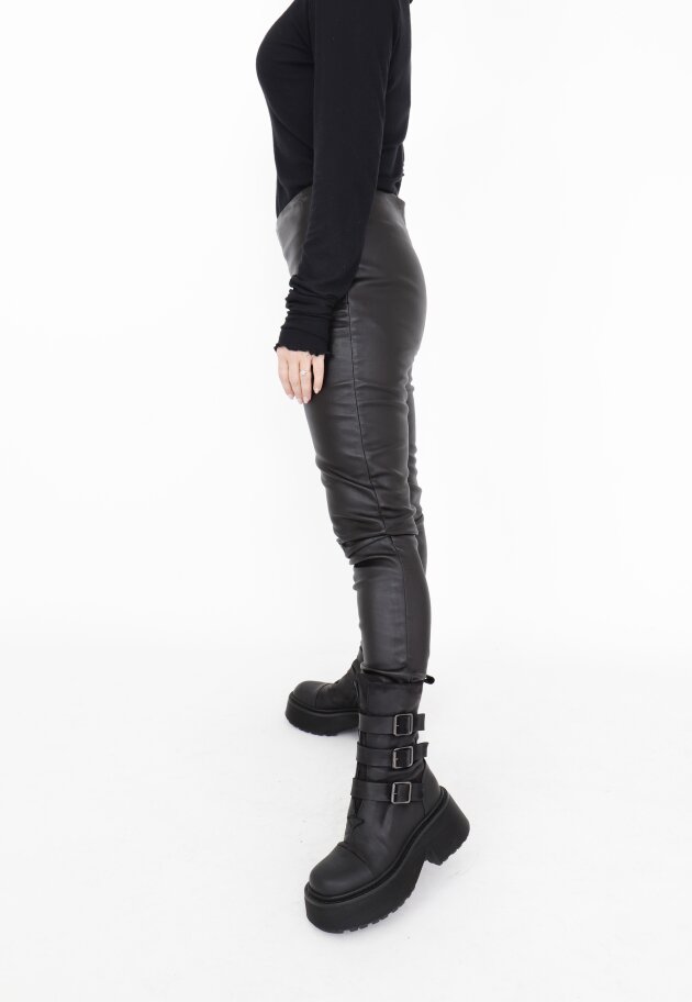 Sort Aarhus - Leather leggings