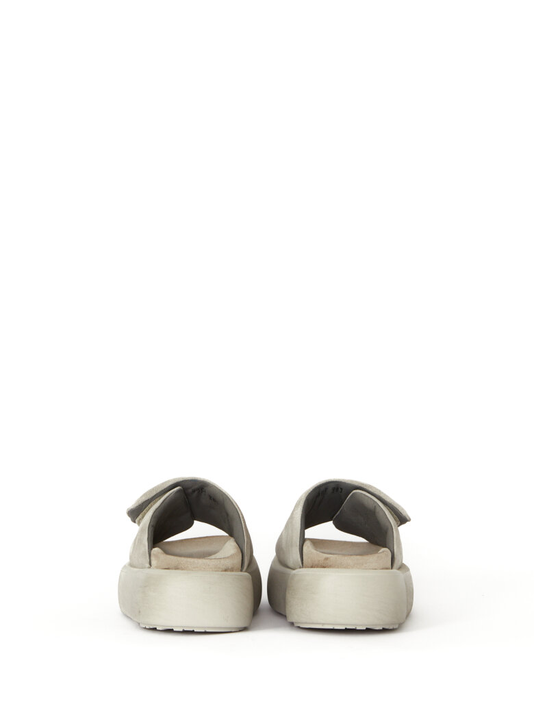 Sort Aarhus - Sandal i ruskind med velcro