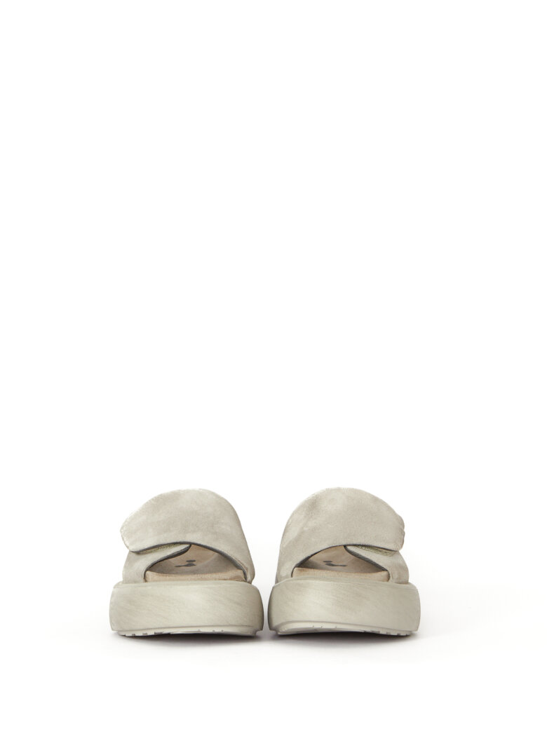 Sort Aarhus - Sandal i ruskind med velcro