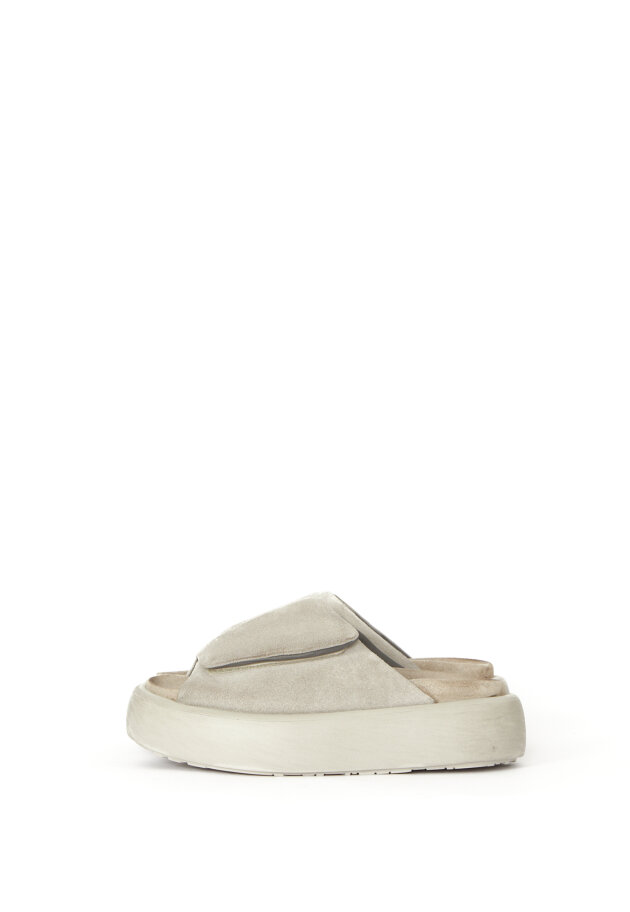 Sort Aarhus - Sandal i ruskind med velcro Sort Aarhus - Sandal i ruskind med velcro