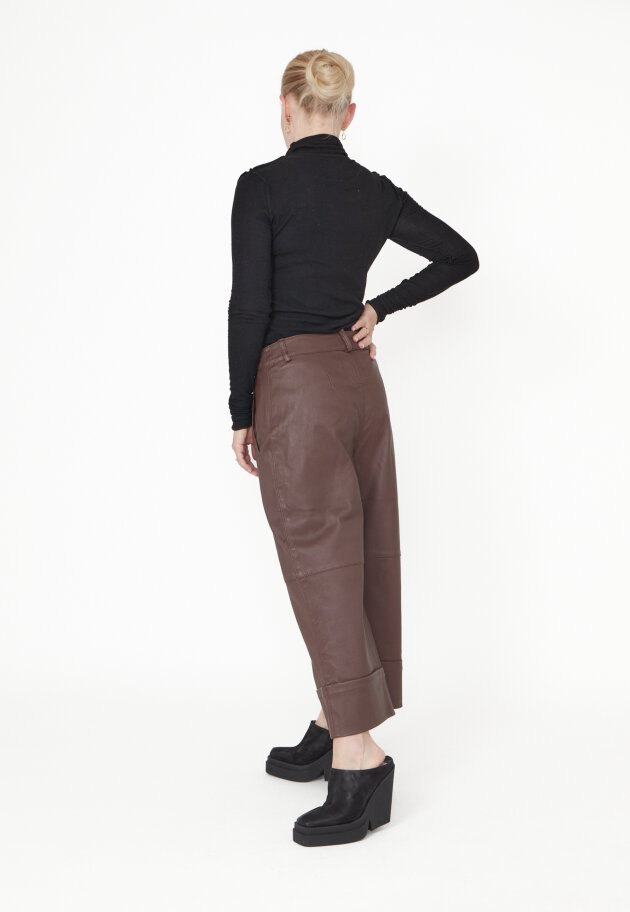 Sort Aarhus - 3/4 length leather pants