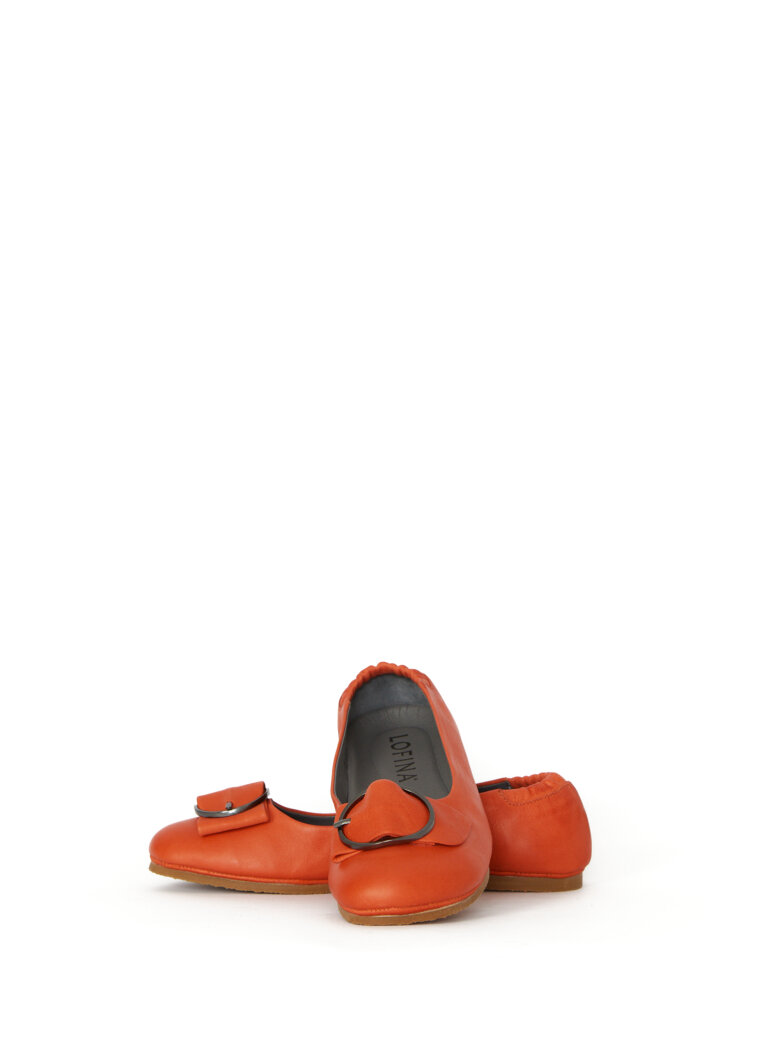 Lofina - Ballerina med spænde og gummisål