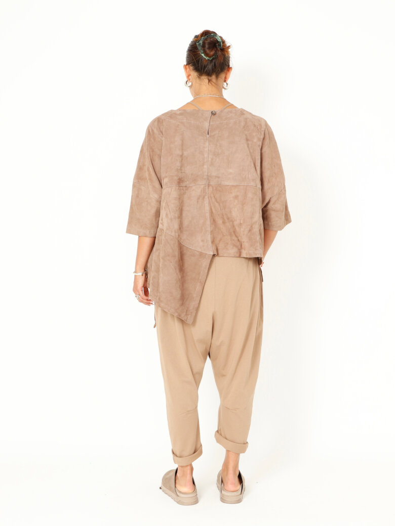 Sort Aarhus - Oversized suede blouse