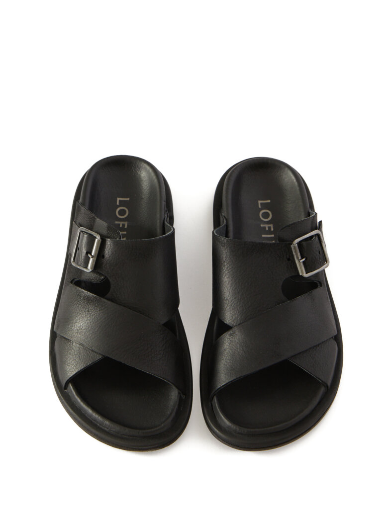 Lofina - Sandal med spænder og lædersål