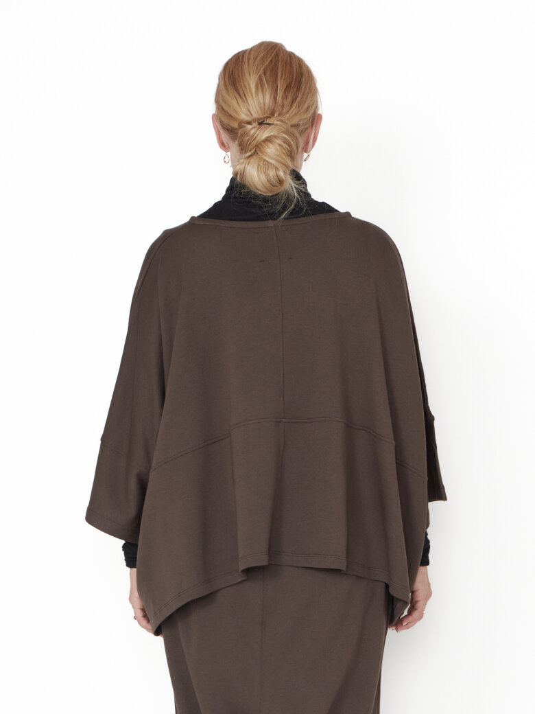 Sort Aarhus - Oversize bluse med 3/4 ærmer