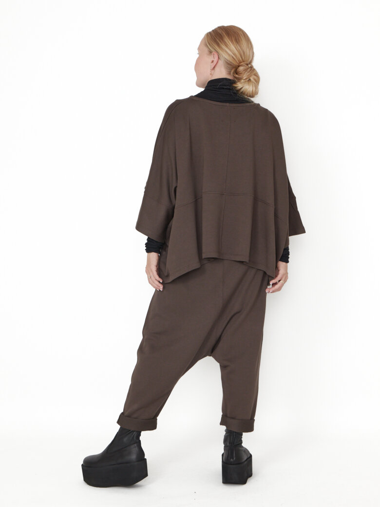 Sort Aarhus - Oversize bluse med 3/4 ærmer