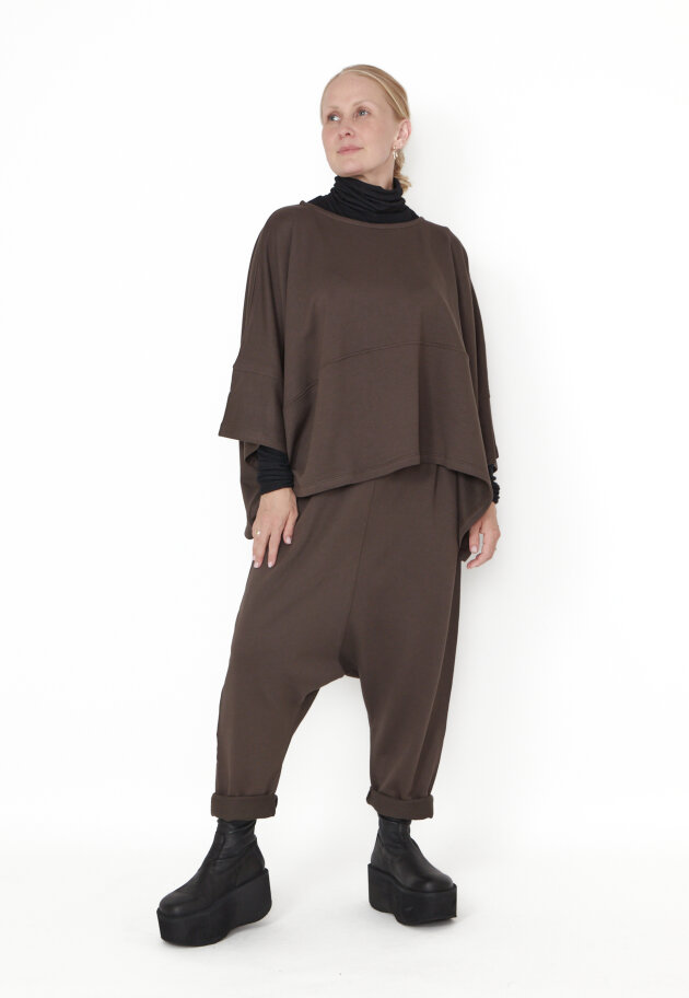 Sort Aarhus - Oversize bluse med 3/4 ærmer