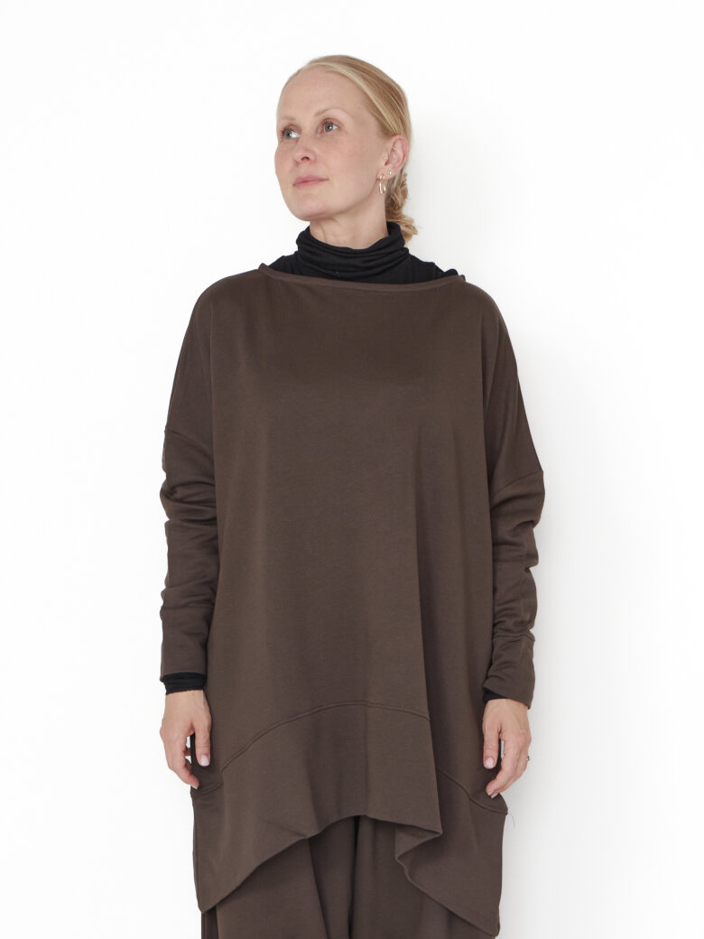 Sort Aarhus - Oversize bluse med 3/4-ærmer