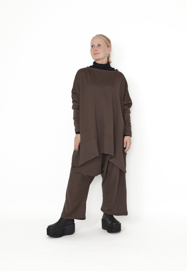 Sort Aarhus - Oversize bluse med 3/4-ærmer