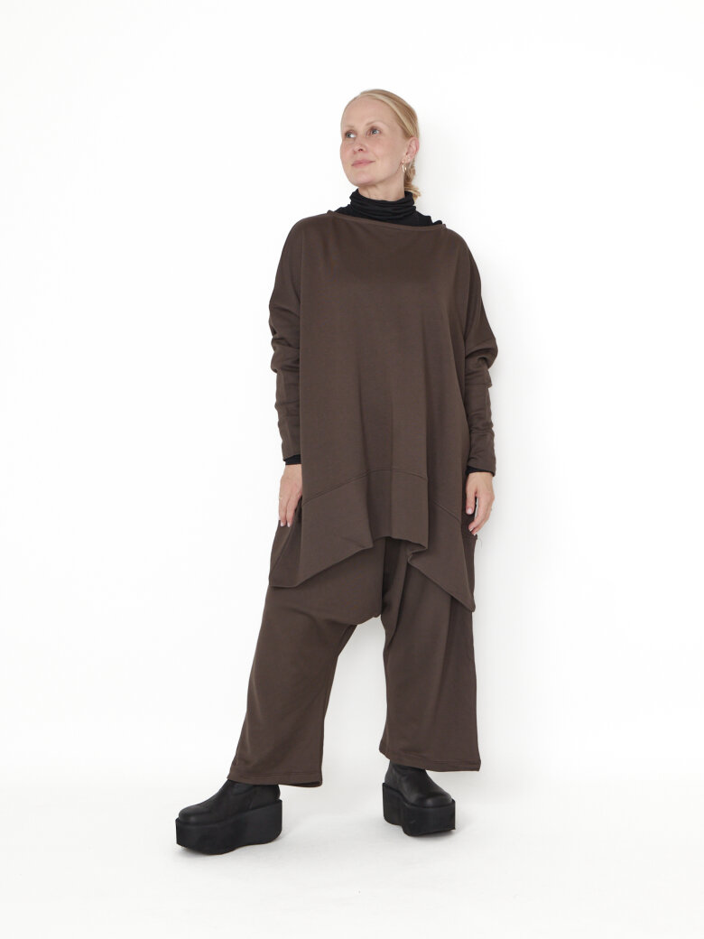 Sort Aarhus - Oversize bluse med 3/4-ærmer