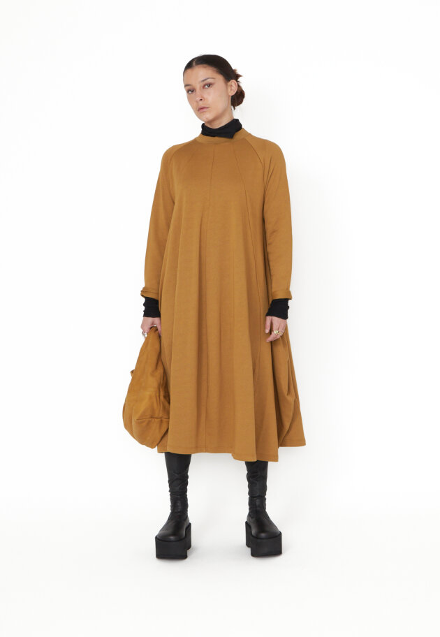 Sort Aarhus - Long sleeved swing dress with pockets