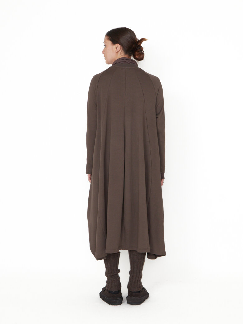 Sort Aarhus - Long sleeved swing dress with pockets
