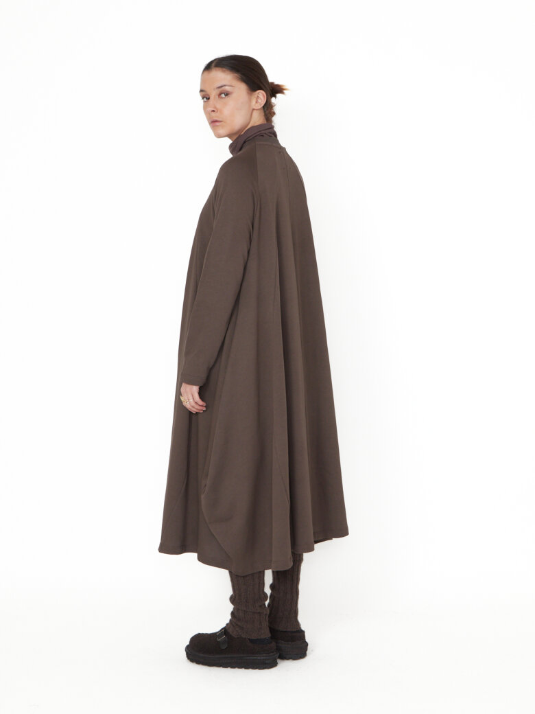 Sort Aarhus - Long sleeved swing dress with pockets