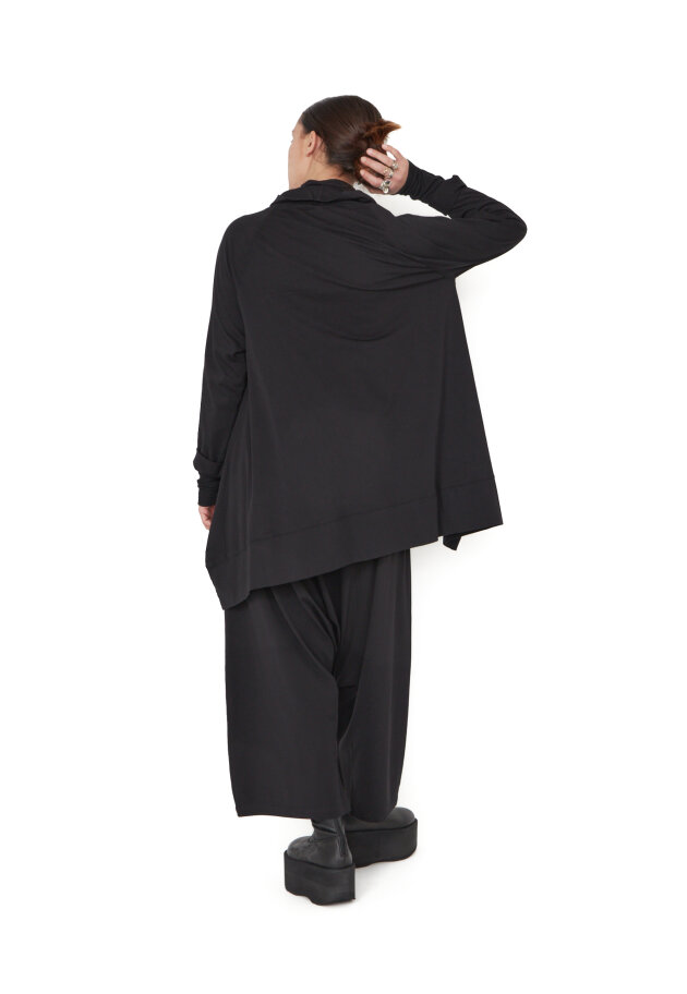 Sort Aarhus - Oversize bluse med krave