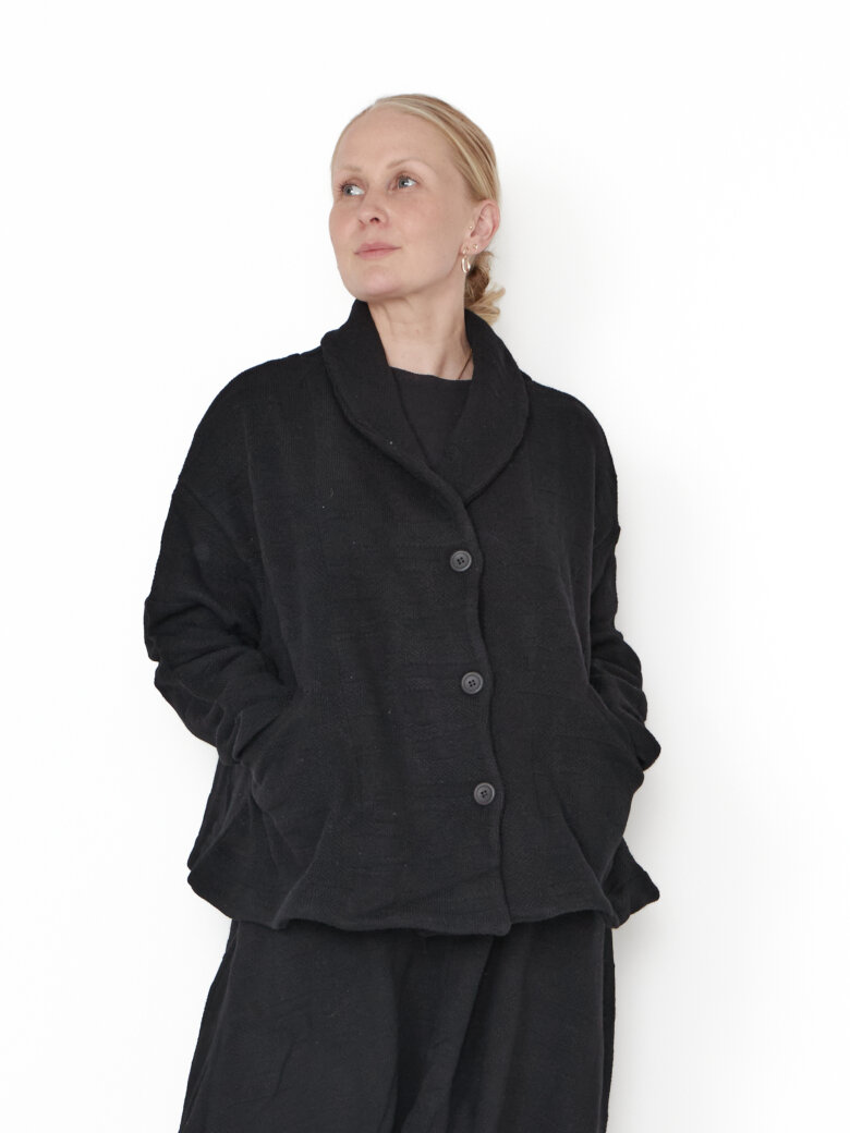 Sort Aarhus - Luxurious cardigan in wool blend