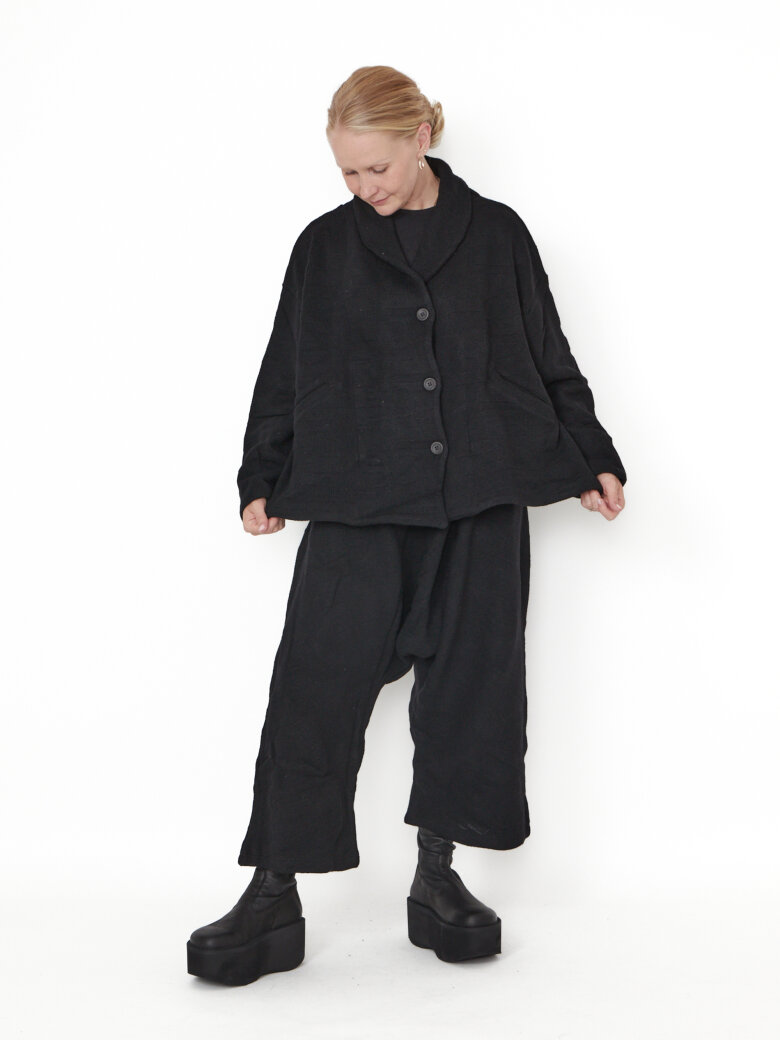 Sort Aarhus - Luxurious cardigan in wool blend