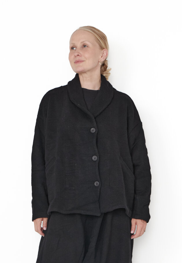 Sort Aarhus - Luxurious cardigan in wool blend