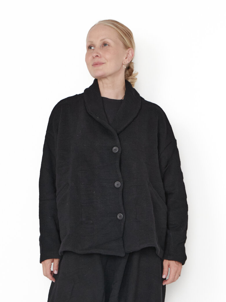 Sort Aarhus - Luxurious cardigan in wool blend