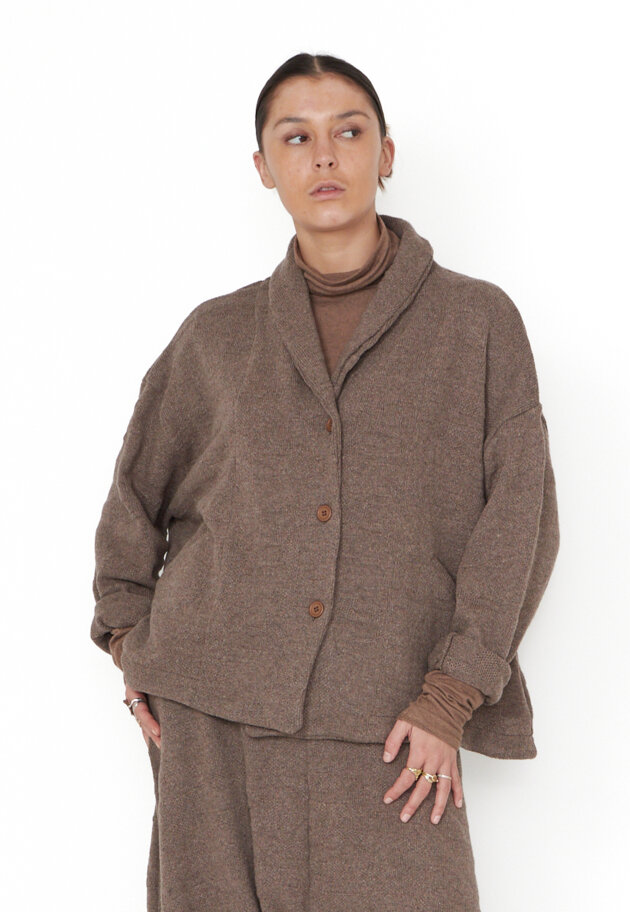 Sort Aarhus - Luxurious cardigan in wool blend