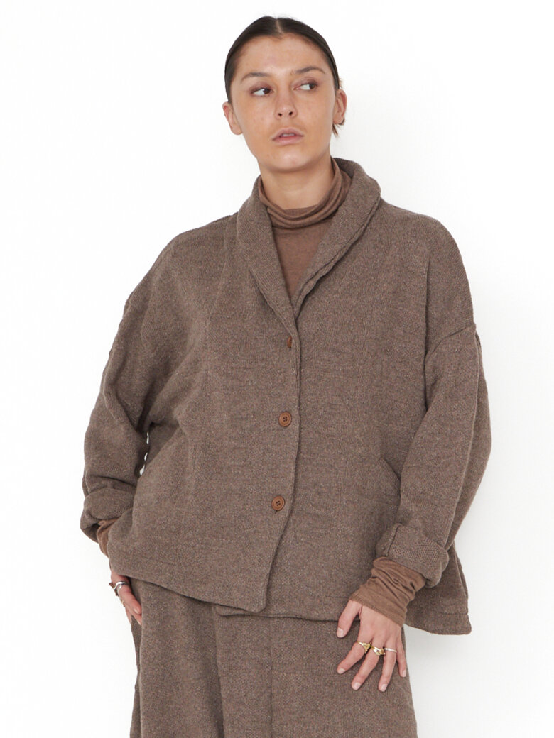 Sort Aarhus - Luxurious cardigan in wool blend