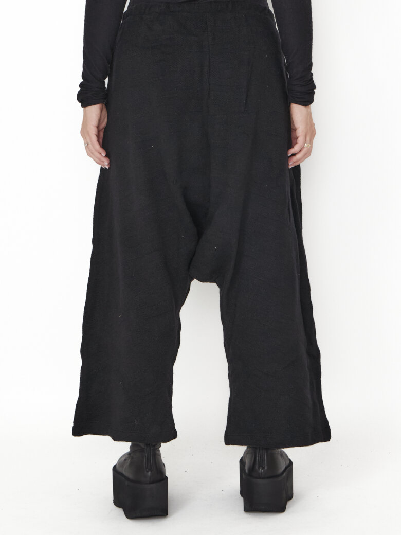 Sort Aarhus - Soft baggy pants in wool blend