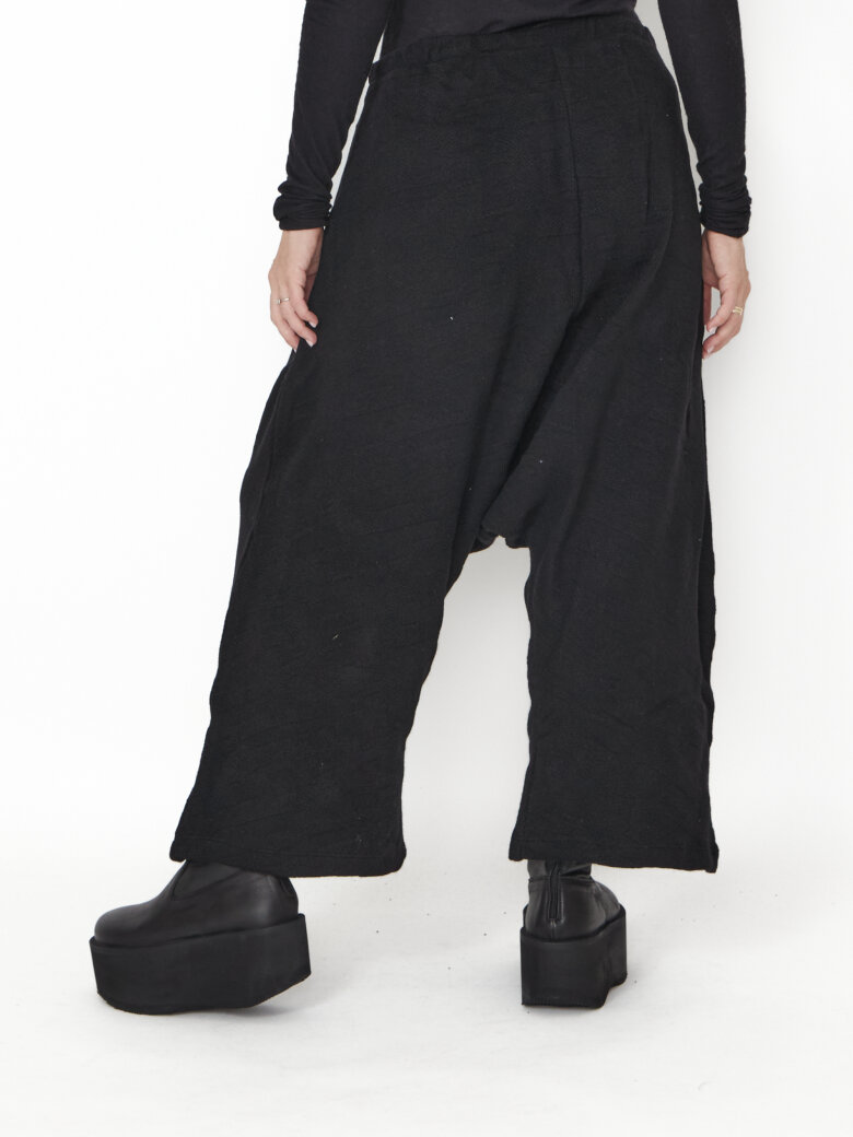 Sort Aarhus - Soft baggy pants in wool blend