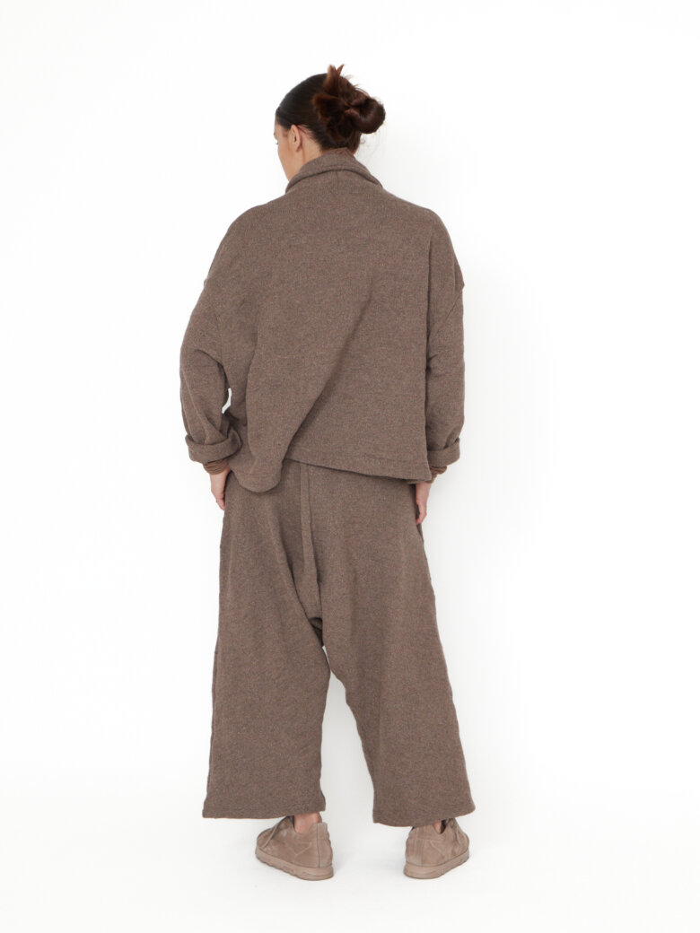 Sort Aarhus - Soft baggy pants in wool blend