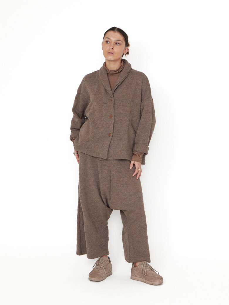 Sort Aarhus - Soft baggy pants in wool blend