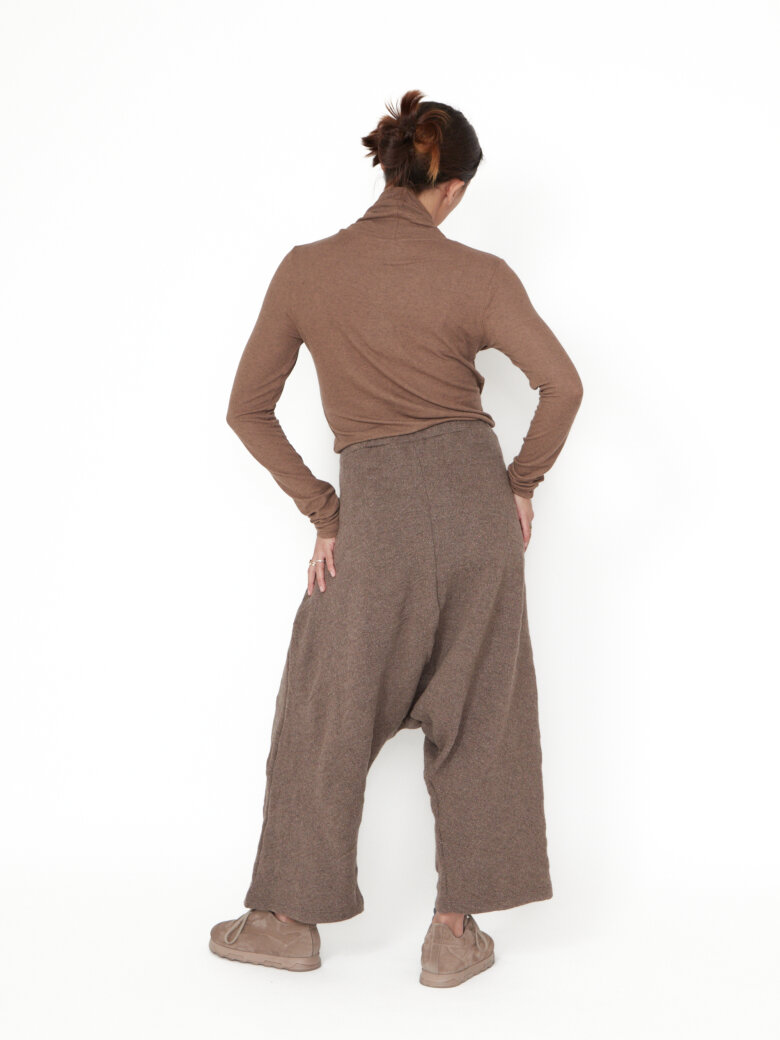 Sort Aarhus - Soft baggy pants in wool blend