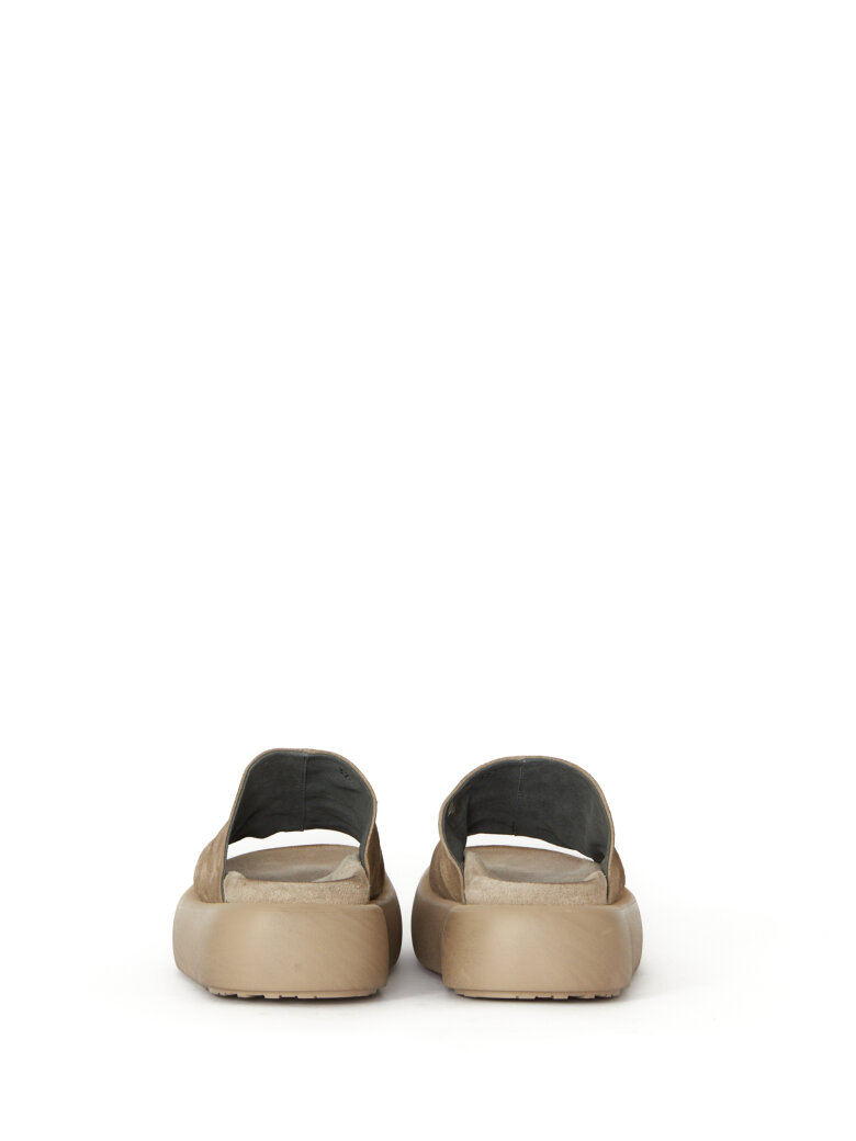 Sort Aarhus - Slip on sandal i ruskind