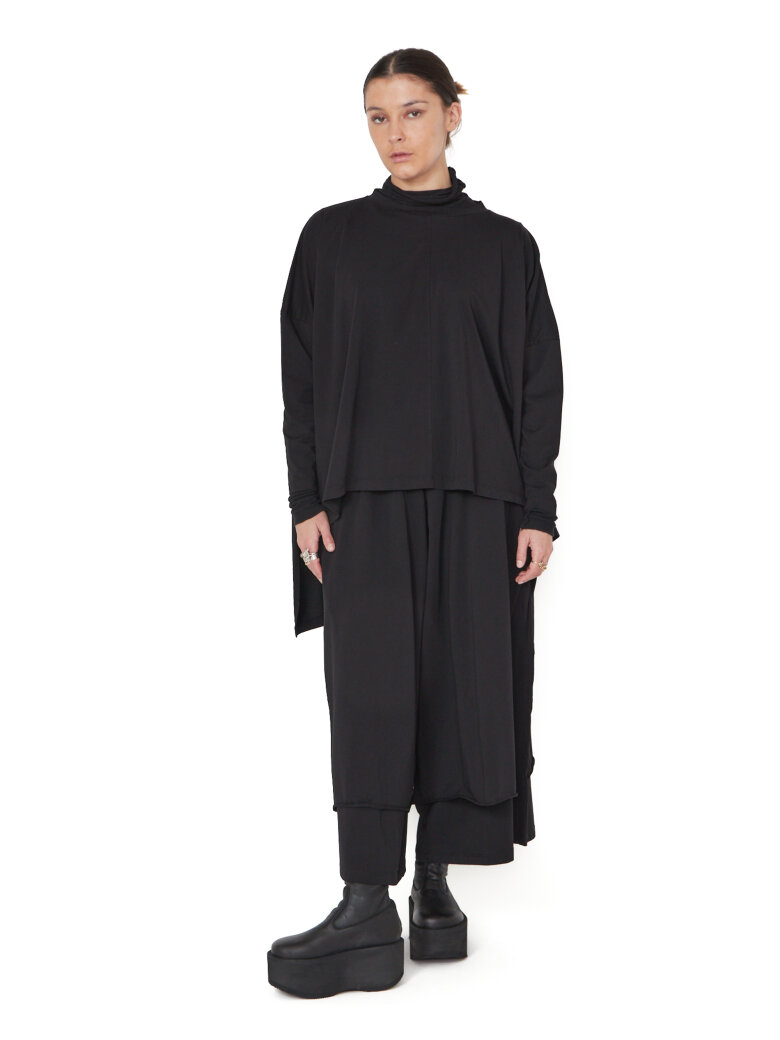 Sort Aarhus - Baggy pants with wide legs