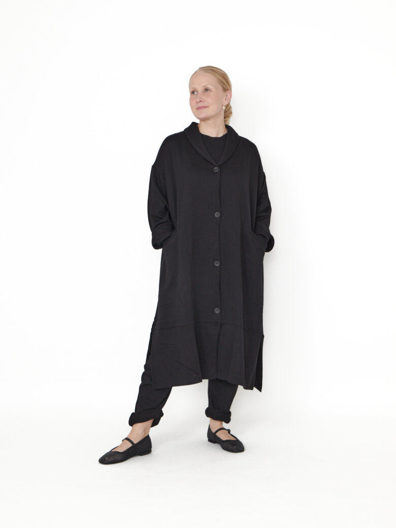 Sort Aarhus - Long cardigan with dropped shoulders