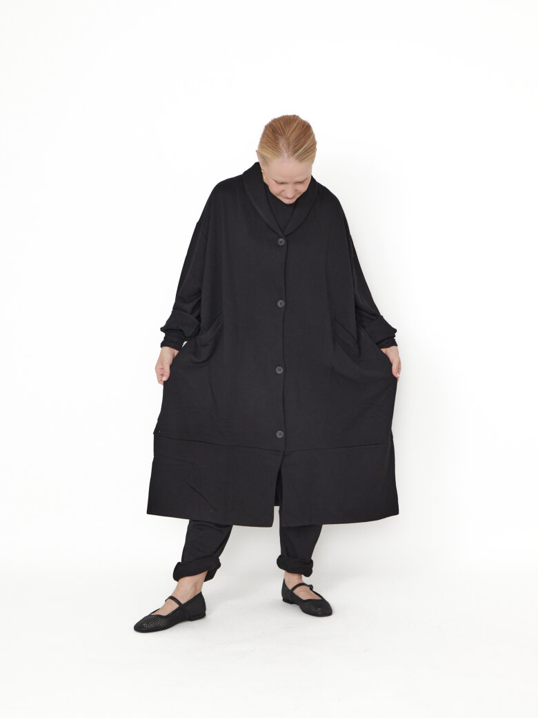 Sort Aarhus - Long cardigan with dropped shoulders