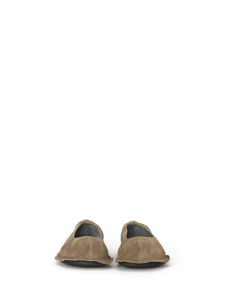 Sort Aarhus - Suede ballerina with rubber sole
